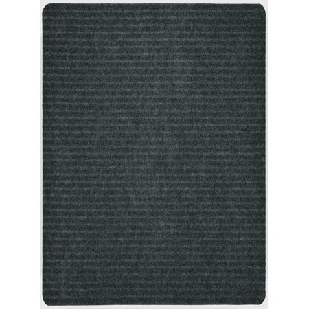 Stair Treads Collection Indoor Skid Slip Resistant Carpet Stair Tread Mat (Dark Grey, Matching Mat 24 in x 30 in)