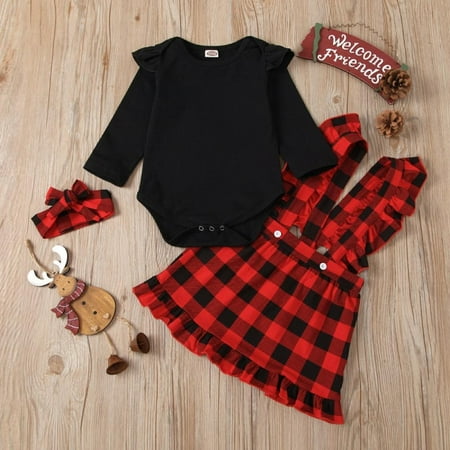 

0-24 Months Solid Jumpsuit 3 Piece Sets Outfits Clothes Cotton Baby Girls Romper Dress And Headband Newborn Toddler Girls Bodysuit