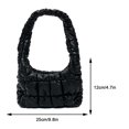 thumbnail image 4 of Bolso plisado de nube para mujer, Bolso de media luna de PU hinchado, Bolso para teléfono encantador, ligero y suave, 4 of 9
