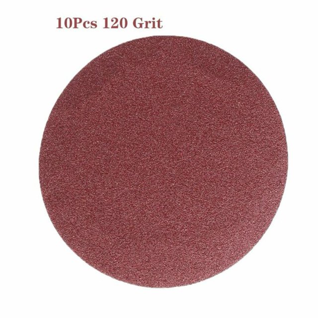 Lefu 10pcs 5inch/125mm 40-2000Grit Round Shape Disk Sand Sheets Sandpaper Polishing