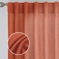 thumbnail image 3 of DriftAway Burnt Orange Linen Curtains 63 Inches Long for Living Room Thick Semi Sheer 2 Panels Farmhouse Rod Pocket Back Tab Boho Rustic Light Filtering Window Drapes for Bedroom Privacy Assured, 3 of 8