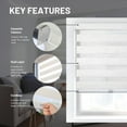 thumbnail image 6 of CHICOLOGY Zebra Roller Shades | Room Darkening | Natural White |20"W X 72"H| Dual Layer Light Filtering Blinds | Cordless Window Shades for Home & Office | Easy Install, 6 of 9