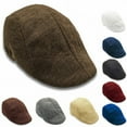 thumbnail image 2 of Women Beret Linen Sun Hat Hat Vintage Men Flat Cap Golf Driving Hat KHAKI, 2 of 8