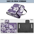 thumbnail image 6 of Xixirimido Golf Cart Seat Covers, Foldable Golf Cart Seat Towel Blanket with 4 Pockets Fits for EZGO Yamaha Club Car & More 2 Person Seats Golf Carts, Hibiscus Flower Purple, 6 of 8