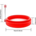 thumbnail image 2 of Silicone Egg Ring, Egg Rings Non Stick, Egg Cooking Rings, Perfect Fried Egg Mold or Pancake Rings (Red,4pcs), 2 of 5