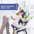 thumbnail image 2 of BestMassage Portable Massage Chair Comfort 4" Thick Foam Light Weight Portable With Free Carrying Bag,Blue, 2 of 7