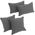 thumbnail image 2 of Blazing Needles Double-corded Solid Twill Throw Pillows with Inserts (Set of 4), 2 of 4
