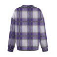 thumbnail image 3 of ZUKMRJPC Women's Vintage Plaid Sweatshirts Long Sleeve V Neck Fleece Pullover Sweatshirt Casual Lightweight Loose Fit Fall Warm Tops, 3 of 5