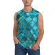 thumbnail image 1 of Balery Square Glass Mosaic Camisetas sin mangas para hombre, absorbe la humedad y protege contra el mal olor.-3X-Large, 1 of 7