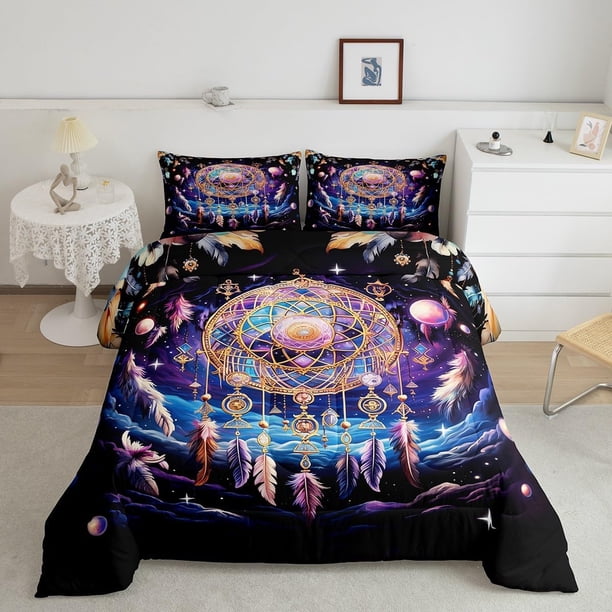 Juego de edredón para niños y niñas, Fantasy Galaxy Universe Sky Duvet Set for Room