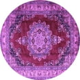 thumbnail image 1 of Ahgly Company Indoor Round Medallion Purple Traditional Area Rugs, 8' Round, 1 of 4