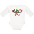 thumbnail image 3 of Inktastic Candy Canes and Holly Christmas Boys or Girls Long Sleeve Baby Bodysuit, 3 of 5