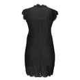 thumbnail image 3 of IROINNID Bodycon Dress For Women Sleeveless Round Neckline Summer Lace Zipper Sexy Club Dress Cap Strapless Solid Color Dress, 3 of 7