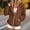 Brown women long sleeve hoodie a1, variant on Women Casual Long Sleeve Hoodie, Zip Up Ruffle Front Tunic Top, Soft Fleece Sweatshirt, Fall Winter Daily Outing Layering, Gray S