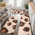 thumbnail image 2 of Beige and Brown Of Leopard Print Kitchen Rugs Sets Of 3,Kitchen Runner Rugs Non Skid Washable,Decorative Kitchen Floor Mats for Kitchen,Sink,Laundry,17"x30"+ 17"x47" + 17"x59", 2 of 6