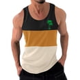 thumbnail image 1 of Tank Top for Men, Men Casual Fashion Patchwork Print Pullover Round Neck Sports Tank Tops, 1 of 3