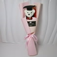 thumbnail image 4 of TOPRenddon Graduation Teddy Bear Bouquet – Cute Plush Bear with Cap & Gown, Everlasting Foam Flowers, Perfect Graduation Gift for Her, Him, Friends, Decor (14", Child-Safe & Durable), 4 of 5