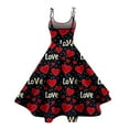 thumbnail image 4 of LWavelet 2026 Valentine's Heart Dress, Women's Love Rose Print Sleeveless A Line Flowy Sundresses Black L, 4 of 4