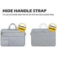 thumbnail image 2 of RAINYEAR Laptop Sleeve Case 13 Inch Protective Waterproof Polyester Padded Carrying Bag Cover with Hidden Handle Multiple Pocket,Gray, 2 of 6