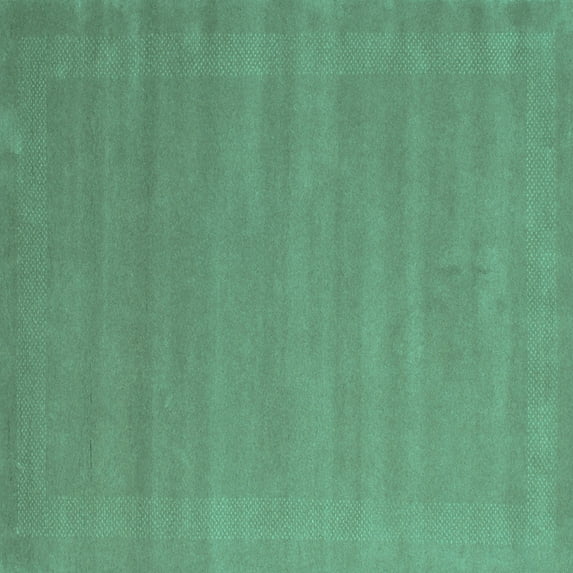 Ahgly Company Indoor Square Abstract Turquoise Blue Contemporary Area Rugs, 3' Square