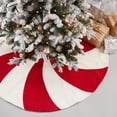 thumbnail image 3 of Fennco Styles Candy Cane Design Christmas Tree Skirt 72" Round - Red & White Tree Skirt for Home, Holiday Tree, Indoor Outdoor and Special Occasion, 3 of 3