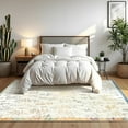 thumbnail image 3 of Memoryfield Floral Area Rugs 8' x 10' Washable, Modern Accent Carpet Indoor Mat, Stain-Resistant Floral Throw Rugs, Easy to Clean, Ideal for Bedroom, Living Room, Multicolor, 3 of 7