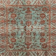 thumbnail image 1 of Ahgly Company Machine Washable Indoor Square Abstract Brown Red Area Rugs, 4' Square, 1 of 7