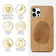 thumbnail image 4 of Case Yard Wooden Case Outside Soft TPU Silicone, Slim Fit Shockproof Wood Protective Phone Cover for Girls Boys Men and Women, Supports Wireless Charging Finger Print Design case for iPhone-11-Pro-Max, 4 of 7