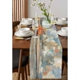 thumbnail image 3 of Table Runner Dresser Scarf 16 x 72 Inch Summer Ocean Sunset Oil Painting Blue Red and Orange Table Runners Non-Slip Heat Kitchen Dining Table Decor for Indoor Outdoor Home Party Decoration, 3 of 7