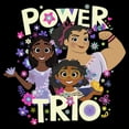 thumbnail image 2 of Girl's Encanto Power Sister Trio Graphic Cropped T-Shirt Black X Large, 2 of 3