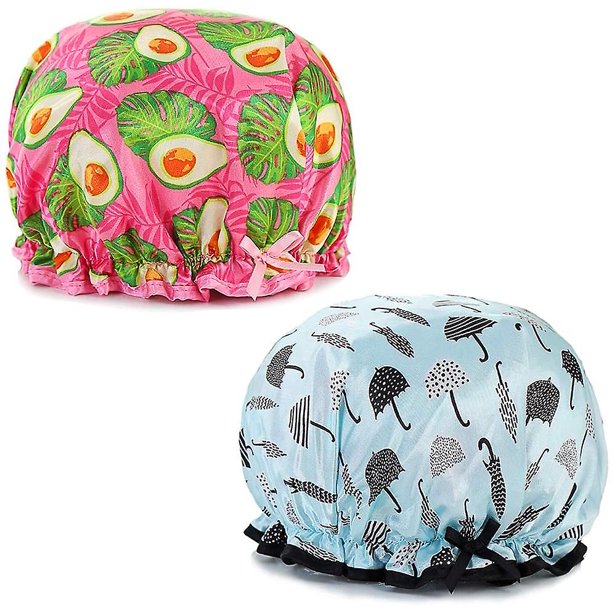 Gorro de ducha YONGSHENG 2 Gorros impermeables reutilizables de Doble capa