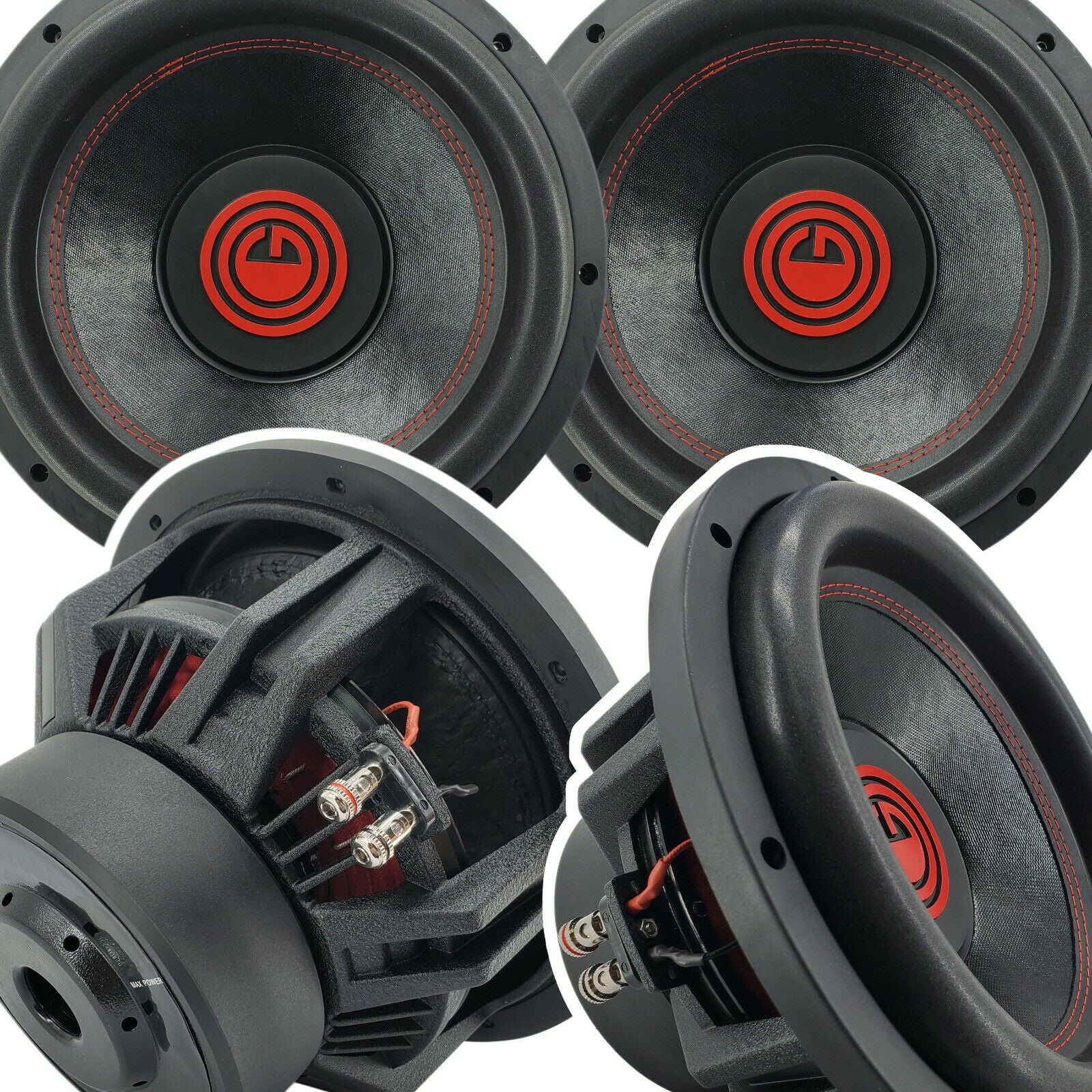 2 x Warzone 15 Inch 7000 Watt Car Audio Subwoofer w/ 4 Ohm DVC Power (2