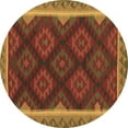thumbnail image 1 of Ahgly Company Indoor Round Oriental Brown Traditional Area Rugs, 5' Round, 1 of 4