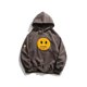 thumbnail image 1 of Smiley Patch Sudadera con capucha para hombre Hip Hop Athleisure Pullover Jacket Top para hombre con bolsillos laterales con cremallera, 1 of 3