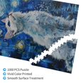 thumbnail image 3 of 1000 PCS Cat Under The Fantasy Stars 1000 Piece Vibrant Jigsaw Puzzle,Ideal For Relaxation And Family Fun,Stunningly Vibrant Colors,Modern Art Animal Wooden Puzzle,Unique And Beautiful Design, 3 of 6