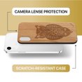 thumbnail image 6 of Case Yard Wooden Case Outside Soft TPU Silicone, Slim Fit Shockproof Wood Protective Phone Cover for Girls Boys Men and Women, Supports Wireless Charging Owl 3 Design case for iPhone-XR, 6 of 7
