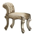 thumbnail image 2 of Gold Patina And Bone Vanity Stool, Rectangular Shape, 20" Deep X 25" Wide 28" High Taupe + Stool With Fabric Seat, Trim, H W D, 2 of 3