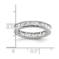 thumbnail image 4 of 14k White Gold Polished Size 5.5 Channel-set 2 carat Princess Diamond Complete Eternity Band, 4 of 5