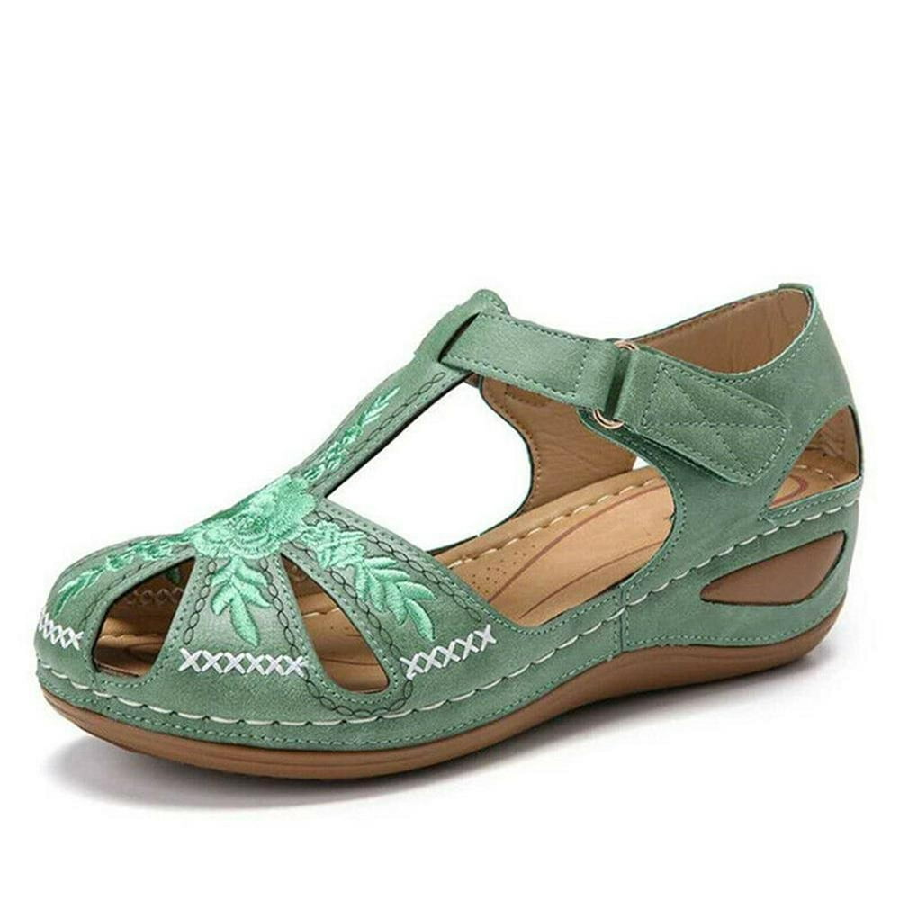 comfy closed toe sandals