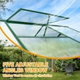 thumbnail image 2 of Ktaxon 6x10ft Polycarbonate Greenhouse, Heavy Duty Aluminum Frame, Adjustable Roof Vent, Sliding Door, Green, 2 of 15