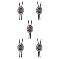 thumbnail image 2 of Minnieouse Bolo Tie para hombres, mujeres, camisa, traje, corbatas, collar con colgante, corbatas para hombres, adornos de cumpleaños, regalo de Piedra de ojo de tigre 5piezas, 2 of 6