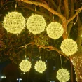 thumbnail image 5 of Guirnalda de luces LED de 30 cm para exteriores, forma de bola de farol, para colgar en el árbol de Navidad, para decoración de patios y árboles, 5 of 5
