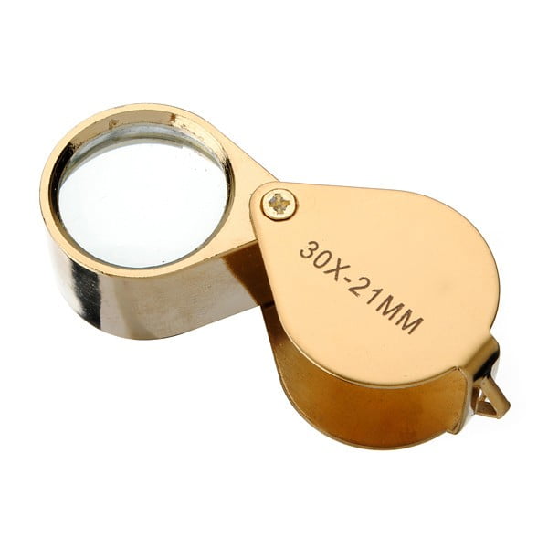 CHROME JEWELERS LOUPE 21MM 30x POWER LENSE LENS MAGNIFIER LOOP MAGNIFYING GLASS