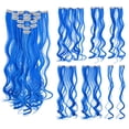 thumbnail image 1 of SWACC Extensiones de cabello sintético con clip para mujer, 20 pulgadas, cabeza completa rizada, 7 piezas separadas, resistentes al calor (marrón oscuro/castaño medio mezclado-4/30#), 1 of 5