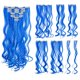 thumbnail image 1 of SWACC Extensiones de cabello sintético con clip para mujer, 20 pulgadas, cabeza completa rizada, 7 piezas separadas, resistentes al calor (marrón oscuro/castaño medio mezclado-4/30#), 1 of 5