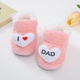thumbnail image 2 of UngA Infant Booties Baby Booties Cozy Fleece Slippers Soft Baby Shoes With Gripper Soles, Winter Warm Infant Newborn Crib Sock Shoes Pink,5.5, 2 of 2
