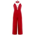 thumbnail image 2 of Rswnyirn Robe de Danse Jazz Latine pour Filles Justaucorps Fête d'Anniversaire Combinaison Danse Performance Rouge 10, 2 of 6
