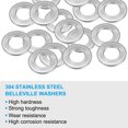 thumbnail image 3 of Uxcell Disques à Ressort en Acier Inoxydable 304 Belleville M16x32mm Joint Plat Rondelle Métrique Conique 30 Pcs, 3 of 7