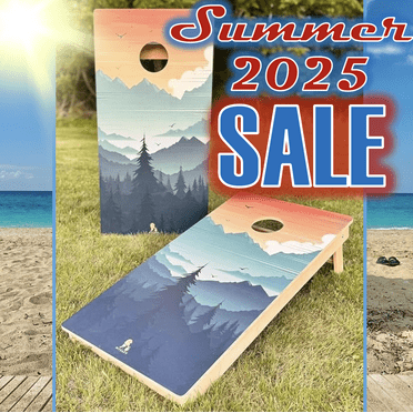 Solid Wood Cornhole Board Set 2 No-Bounce Boards with Bean Bags by Mysafy
