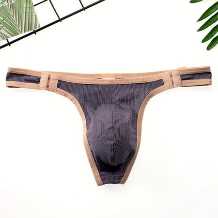 

Men Adjustable Briefs Low Waist Sexy Thong Comfortable Pouch G-String Panties